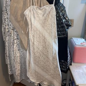 Asymmetrical leopard dress